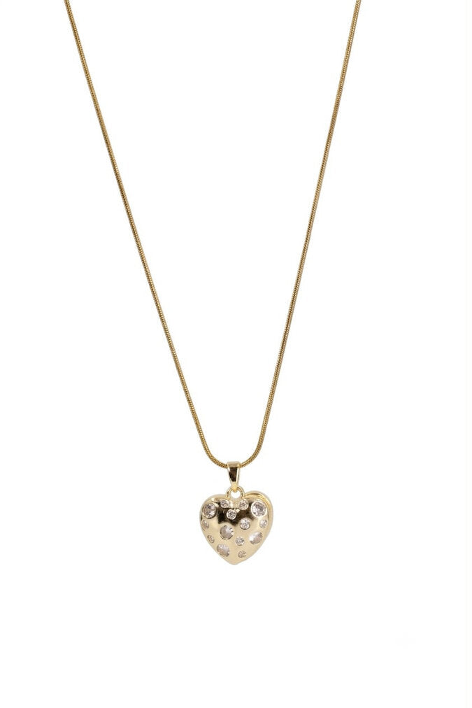 Starlight Scattered Crystal Heart Necklace