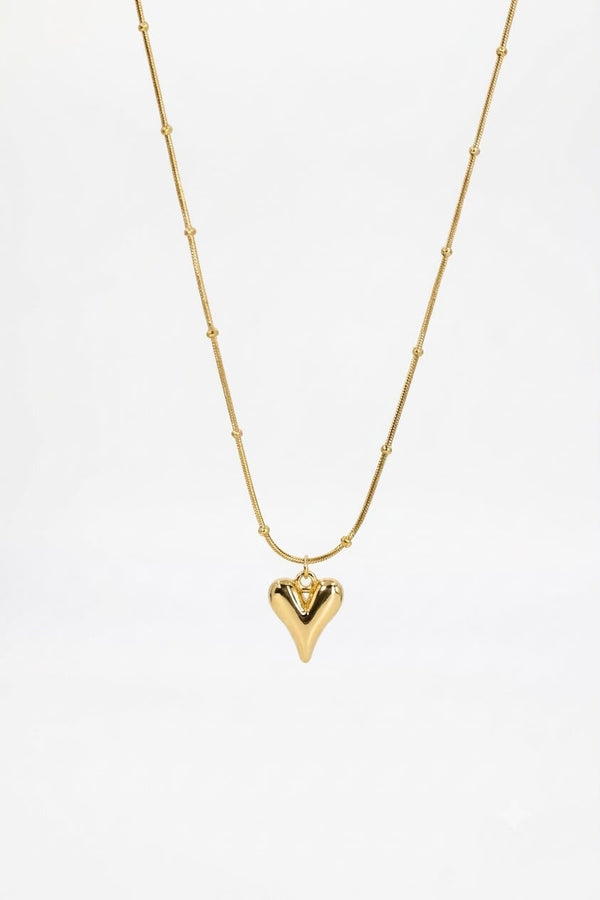Minimalist Solid Gold Contour Heart