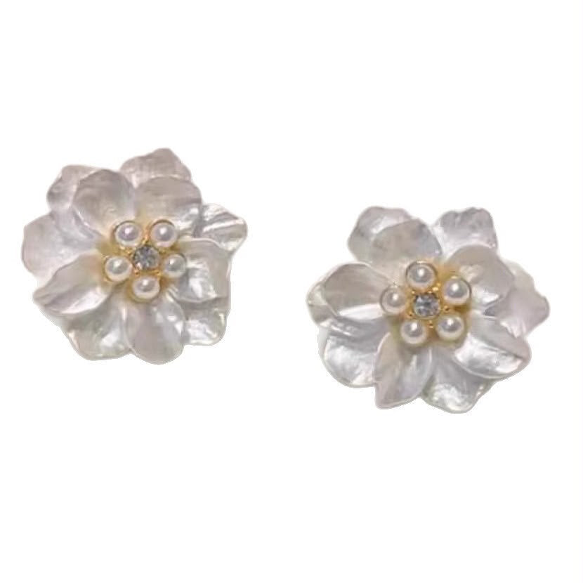 Pearl Flower Earrings
