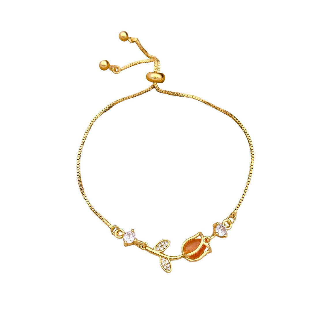 Adjustable Tulip Rose Bracelet