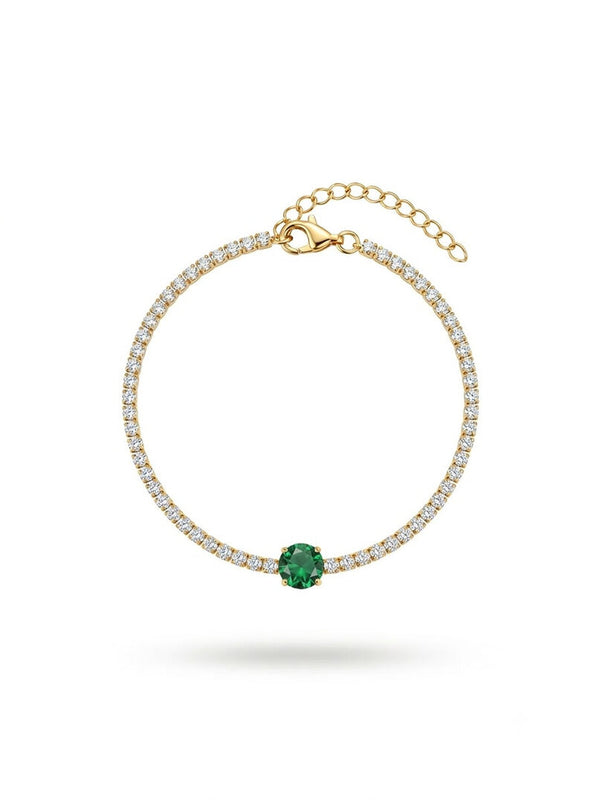 Green Tira Tennis Bracelet