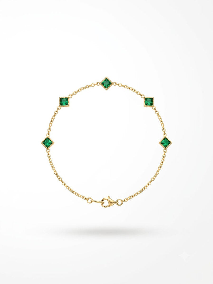 Emerald Edge Link Bracelet