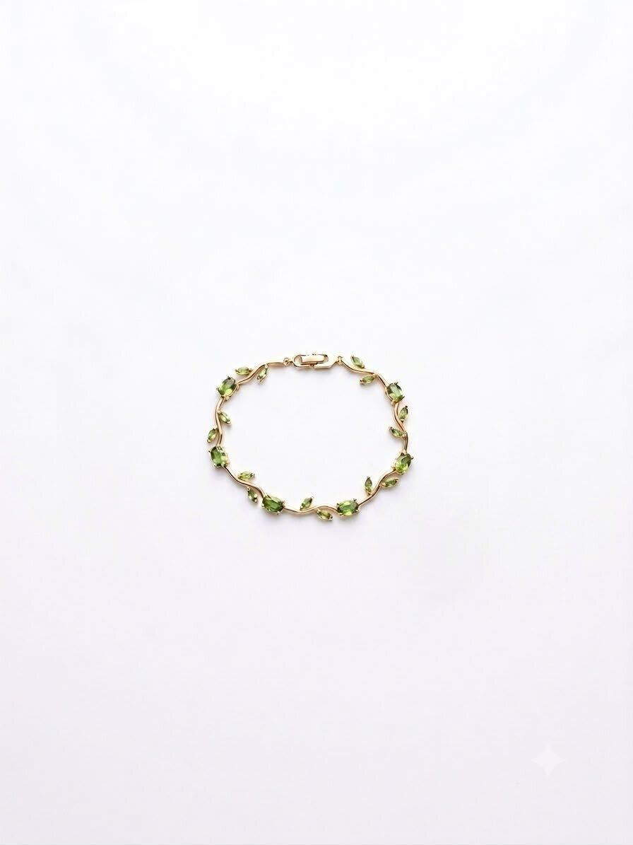 Emerald Green Tulip Bracelet